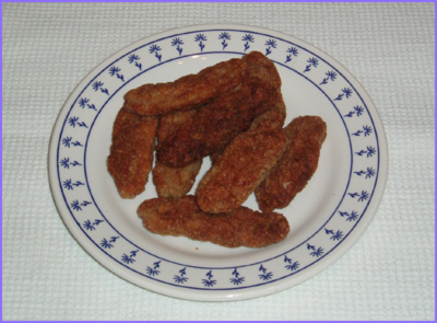 ketogenic diet - breaded meat sausages